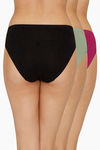 Amante Medium Rise Full Coverage Bikini Panty (Pack of 3) - Multicolor — thumbnail 2
